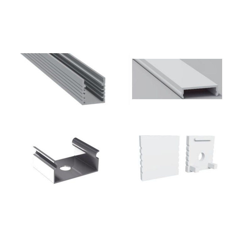Mini LED Aluminum Channel Profiles For 10mm LED Strip Lighting Mini LED Aluminum Channel Profiles For 10mm LED Strip Lighting